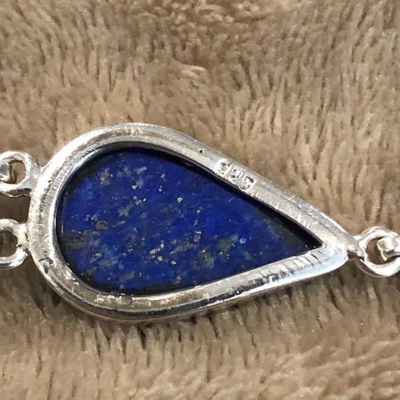 Southwestern Lapis Lazuli Sterling Silver Bracelet - Picture 6 of 15